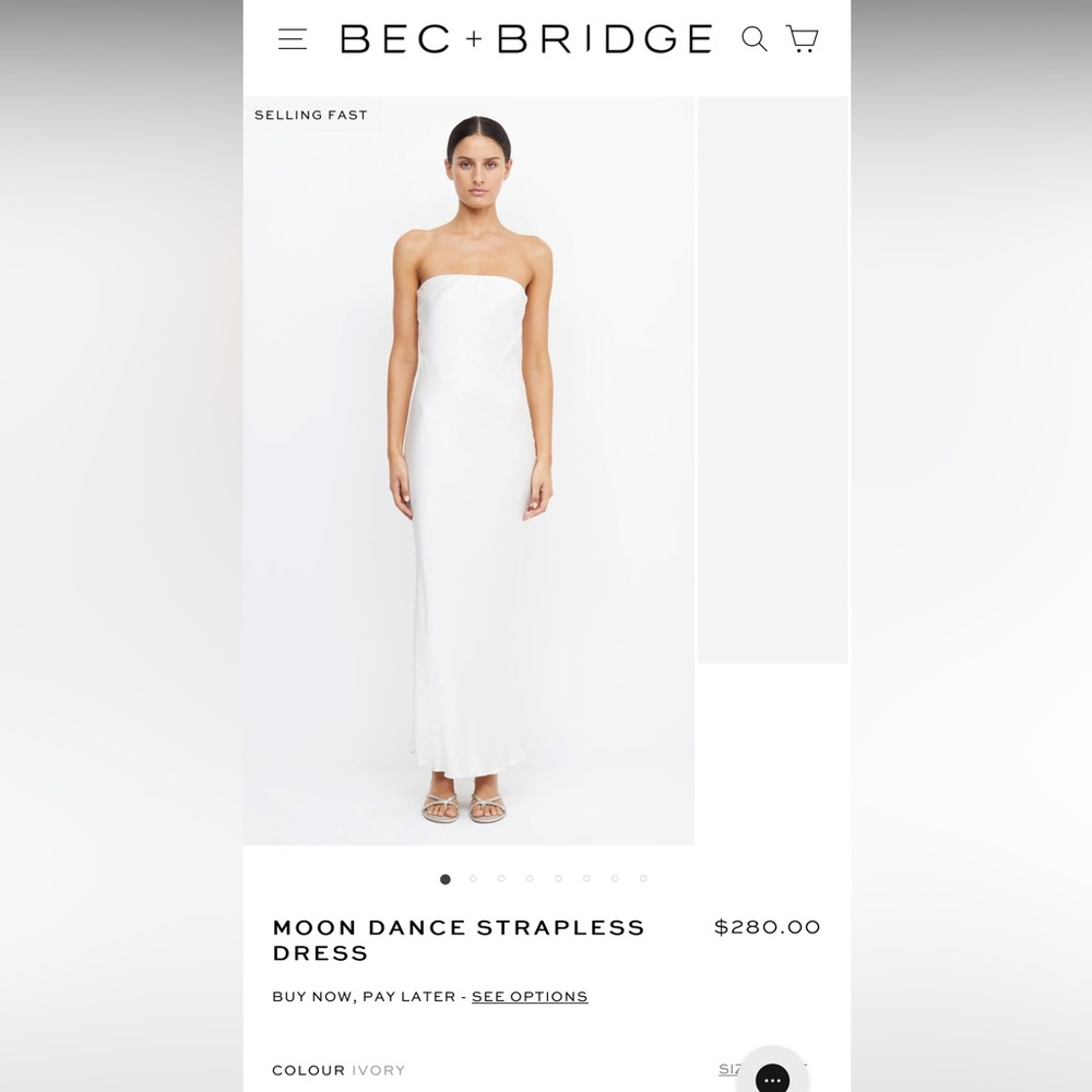 Bec+Bridge Moon Dance Strapless Dress